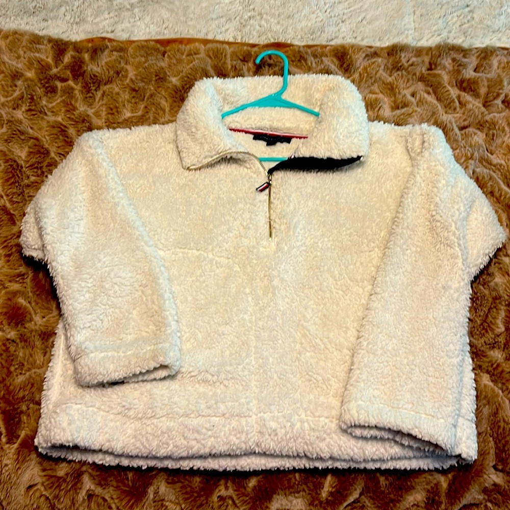 Tommy Hilfiger Fuzzy 1/4 Zip Sweatshirt Size Large